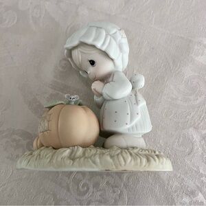 Precious Moments October Adorable Figurine with Pumpkins collectible beautiful